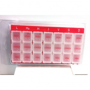 pastillero semanal rojo